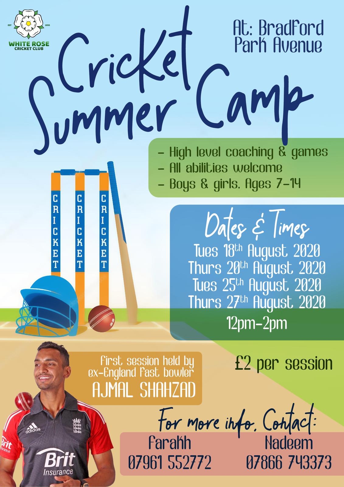 Cricket Summer Camp Quaid e Azam Premier Cricket League