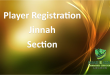 Player Registration Jinnah Section